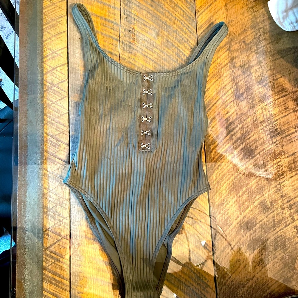 Victoria’s Secret army green bathing suit, small